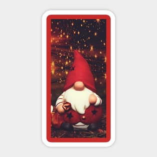 Christmas gnome festive art Sticker